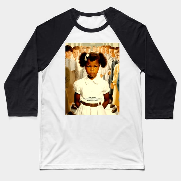 Black History Month: Ruby Bridges, William Frantz Elementary School November 14, 1960 Baseball T-Shirt by Puff Sumo